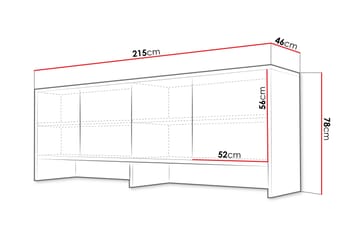 Rauk Highboard - Grå - Förvaring - Skåp - Köksskåp - Väggskåp