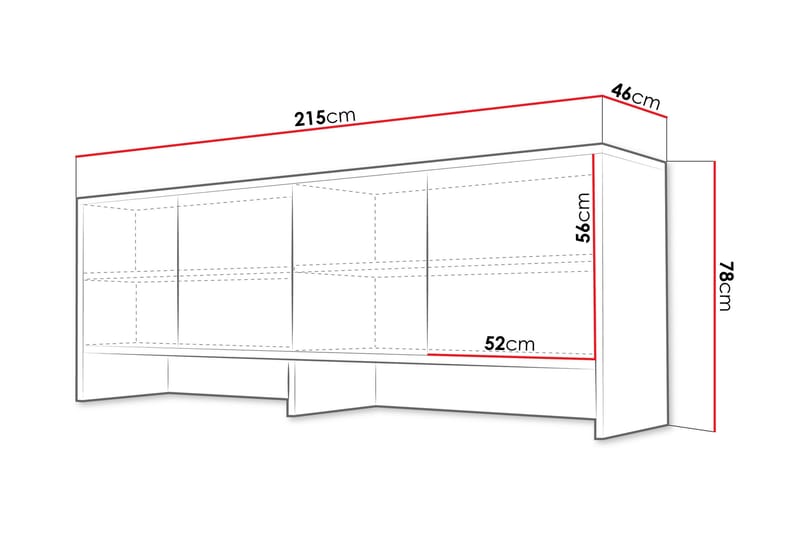 Rauk Highboard - Vit - Förvaring - Skåp - Köksskåp - Väggskåp