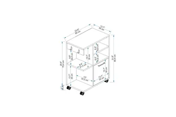 Rebus Skåpsbyrå - Ljus Brun/Trä/Antracit - Förvaring - Kontorsförvaring - Hurtsar