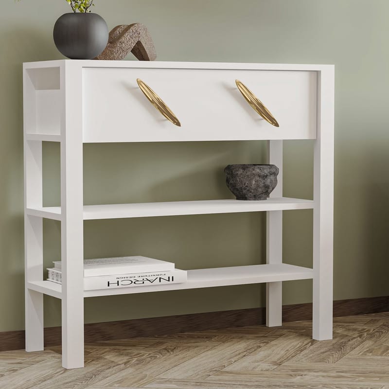 Relon Byrå 90x85x30 cm - Vit - Förvaring - Förvaringsmöbler - Skänkar & sideboards