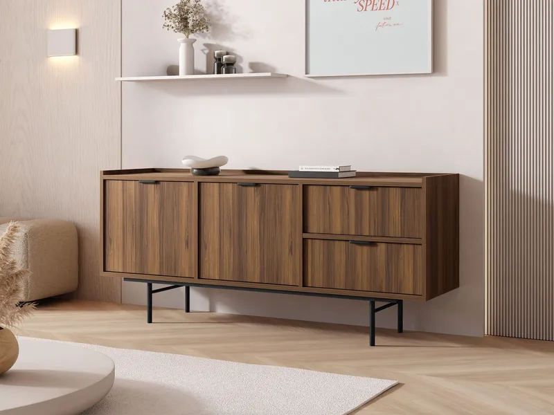Rolden Skänk 150x68 cm - Valnöt - Förvaring - Förvaringsmöbler - Skänkar & sideboards