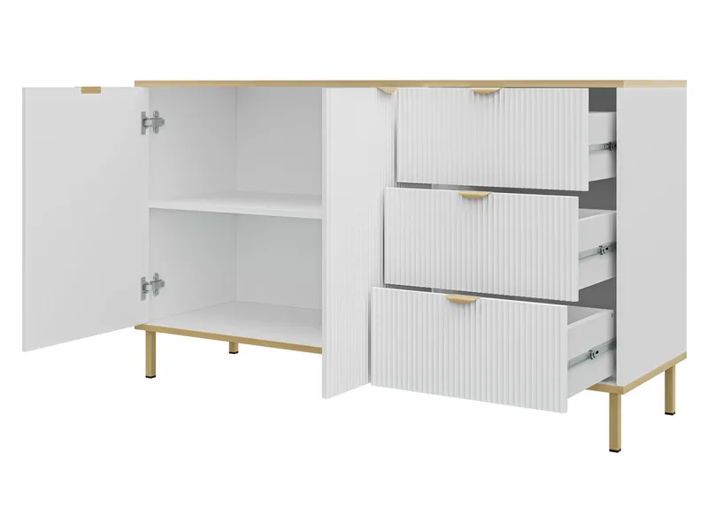 Salmor Skänk 135x42 cm - Vit - Förvaring - Förvaringsmöbler - Skänkar & sideboards