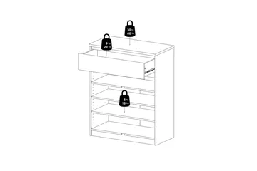 Salomns Skänk 80,4x40 cm - Vit - Förvaring - Förvaringsmöbler - Skänkar & sideboards
