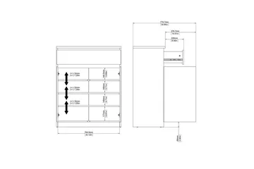 Salomns Skänk 80,4x40 cm - Vit - Förvaring - Förvaringsmöbler - Skänkar & sideboards