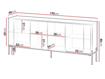 Sherie Skänk 190 cm - brun - Förvaring - Förvaringsmöbler - Skänkar & sideboards