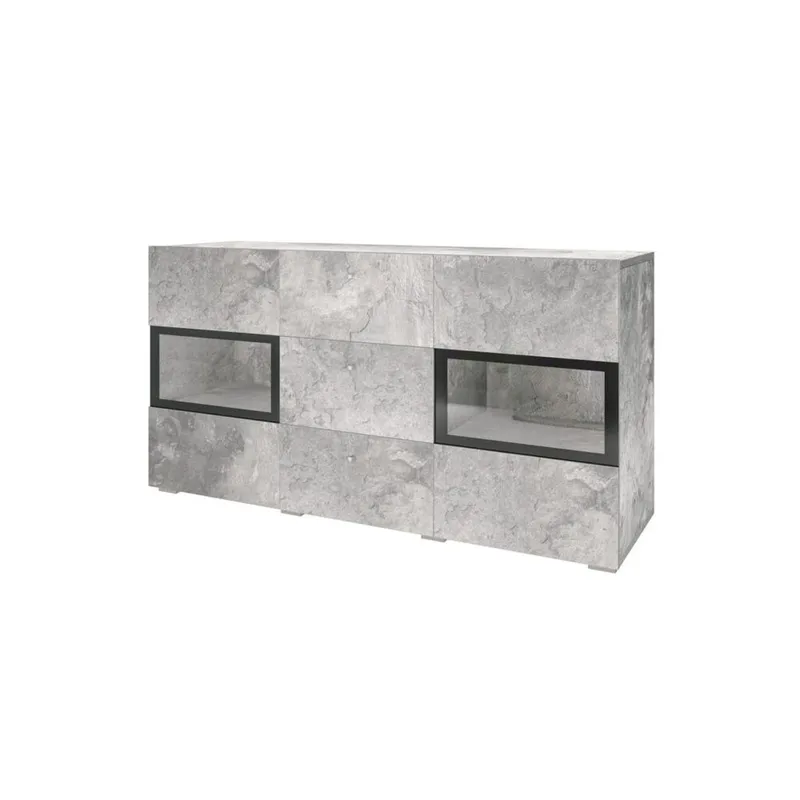 Sideboard Baros 2 Dörrar med 3 Lådor - Betongljus - Förvaring - Förvaringsmöbler - Skänkar & sideboards