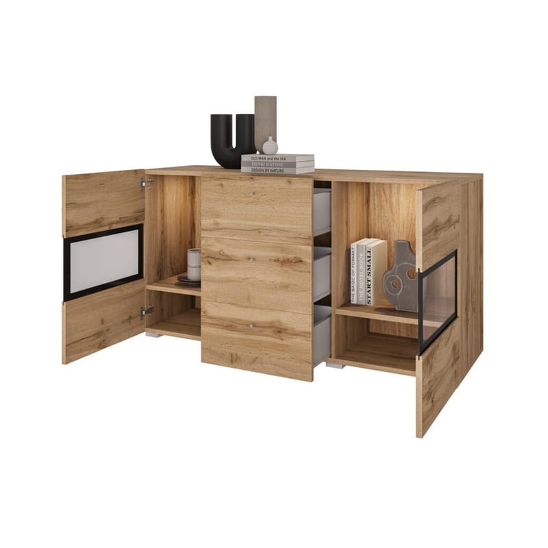 Sideboard Baros 2 Dörrar med 3 Lådor - Wotan Ek - Förvaring - Förvaringsmöbler - Skänkar & sideboards