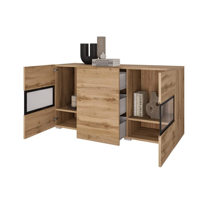 Sideboard Baros 2 Dörrar med 3 Lådor - Wotan Ek - Förvaring - Förvaringsmöbler - Skänkar & sideboards