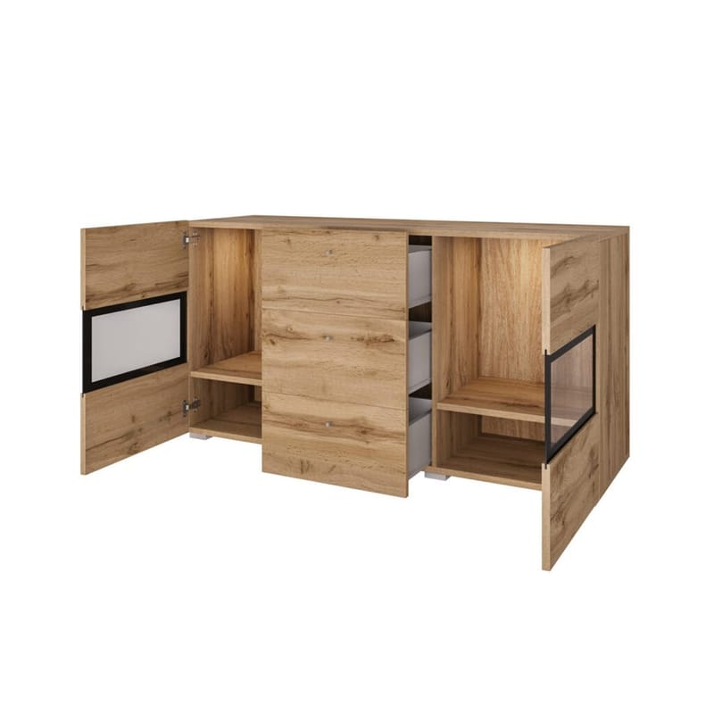 Sideboard Baros 2 Dörrar med 3 Lådor - Wotan Ek - Förvaring - Förvaringsmöbler - Skänkar & sideboards