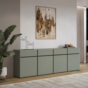 Sideboard Cross 4 dörrar med 4 lådor - Grön - Svart - Förvaring - Förvaringsmöbler - Skänkar & sideboards