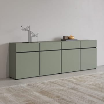 Sideboard Cross 4 dörrar med 4 lådor - Grön - Svart - Förvaring - Förvaringsmöbler - Skänkar & sideboards