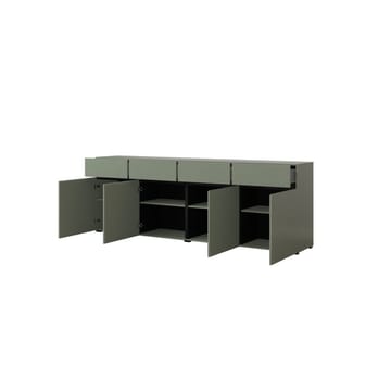 Sideboard Cross 4 dörrar med 4 lådor - Grön - Svart - Förvaring - Förvaringsmöbler - Skänkar & sideboards