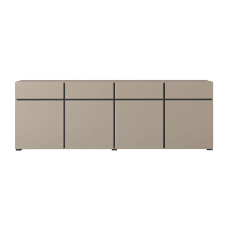 Sideboard Cross 4 dörrar med 4 lådor - Kongo - Svart - Förvaring - Förvaringsmöbler - Skänkar & sideboards