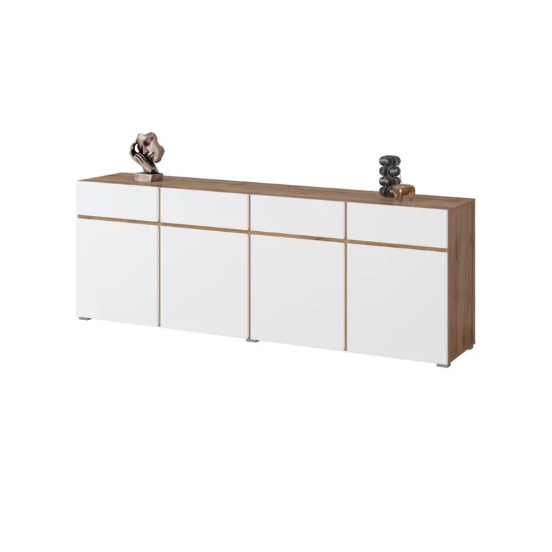 Sideboard Cross 4 dörrar med 4 lådor - Vit - Förvaring - Förvaringsmöbler - Skänkar & sideboards