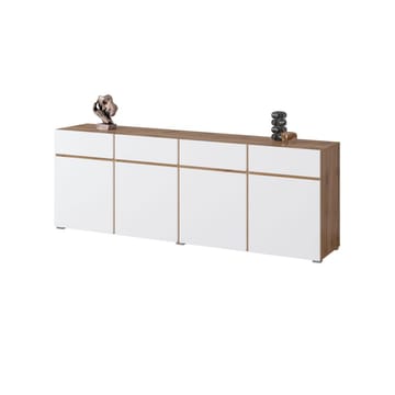 Sideboard Cross 4 dörrar med 4 lådor - Vit - Förvaring - Förvaringsmöbler - Skänkar & sideboards