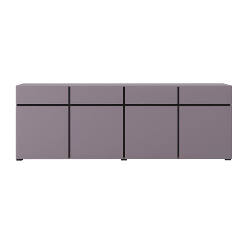 Sideboard Cross 4 dörrar med 4 lådor - Plommon - Svart onyx - Förvaring - Förvaringsmöbler - Skänkar & sideboards