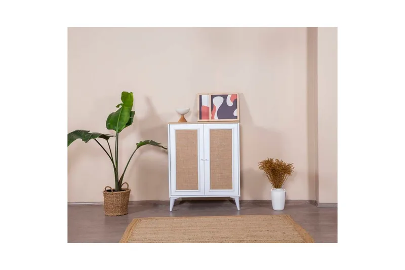 Sideboard Jatinder Vit / Ek - Natur/Vit - Förvaring - Förvaringsmöbler - Skänkar & sideboards