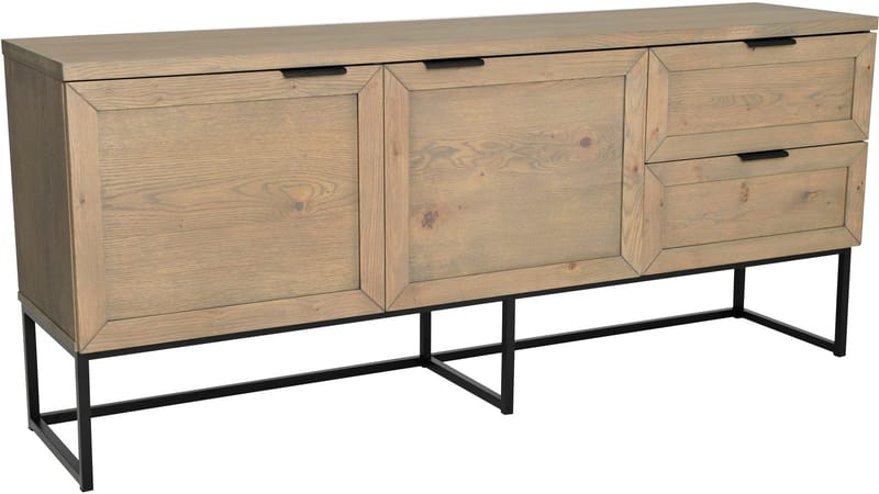 Sideboard Lindor - Oljad grå ekfaner - Förvaring - Förvaringsmöbler - Skänkar & sideboards