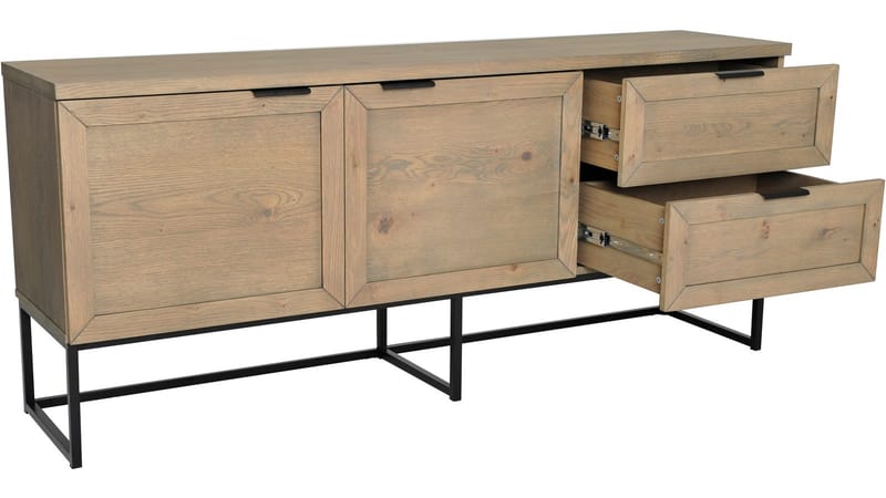 Sideboard Lindor - Oljad grå ekfaner - Förvaring - Förvaringsmöbler - Skänkar & sideboards