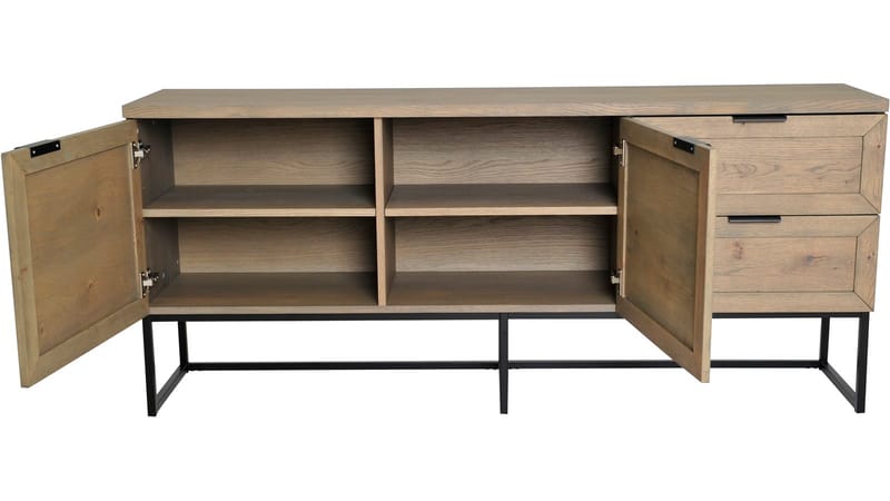 Sideboard Lindor - Oljad grå ekfaner - Förvaring - Förvaringsmöbler - Skänkar & sideboards