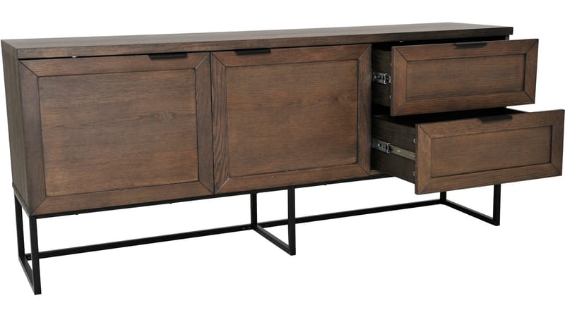Sideboard Lindor Oljad - Oljad brun ekfaner - Förvaring - Förvaringsmöbler - Skänkar & sideboards