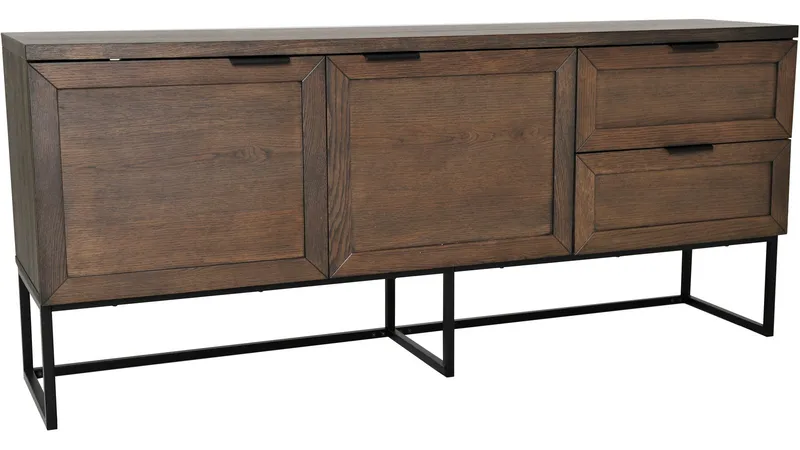 Sideboard Lindor Oljad - Oljad brun ekfaner - Förvaring - Förvaringsmöbler - Skänkar & sideboards