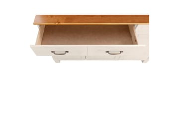 Sideboard & skänk Loft24 Skänk Alby 125x38x85 cm, Vit/Honung Vit,Natur - Förvaring - Förvaringsmöbler - Skänkar & sideboards