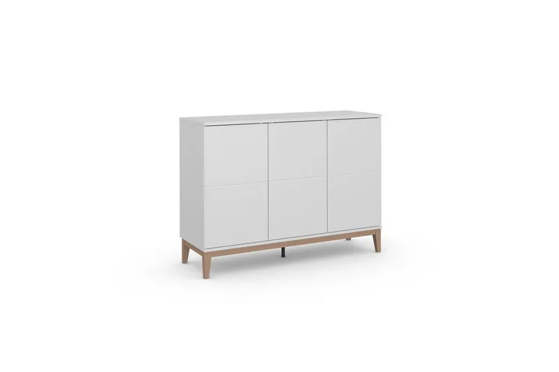 Sideboard & skänk Loft24 Skänk Pelle 120x41x85 cm, Vit/Wotan ek Vit