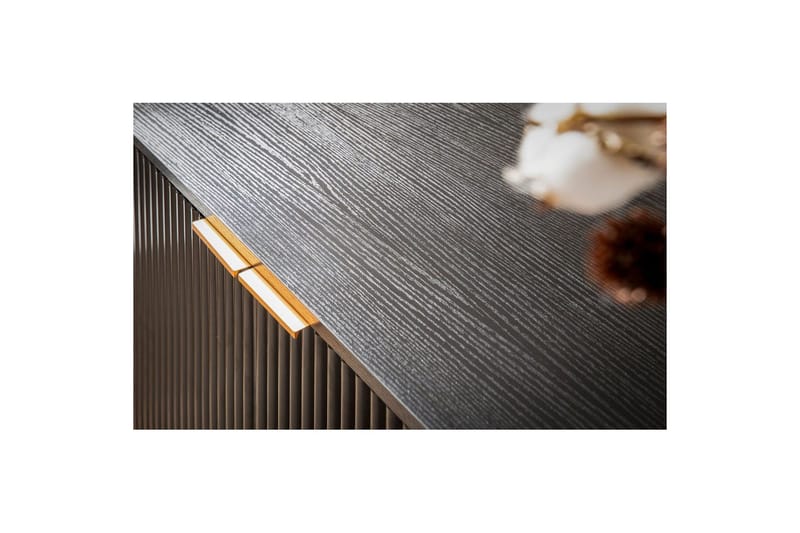 Sideboard Wohnling Folierad spånskiva ekoptik 120 cm 2 dörrar 3 lådor modern - Möbler - Vardagsrum - Soffbord & vardagsrumsbord - Sidobord & lampbord