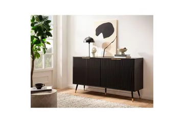 Sideboard Wohnling Folierad spånskiva ekoptik 150 cm 4 dörrar modern - Möbler - Vardagsrum - Soffbord & vardagsrumsbord - Avlastningsbord & konsolbord
