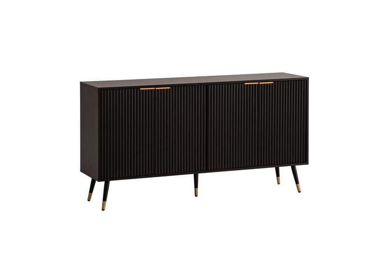 Sideboard Wohnling Folierad spånskiva ekoptik 150 cm 4 dörrar modern