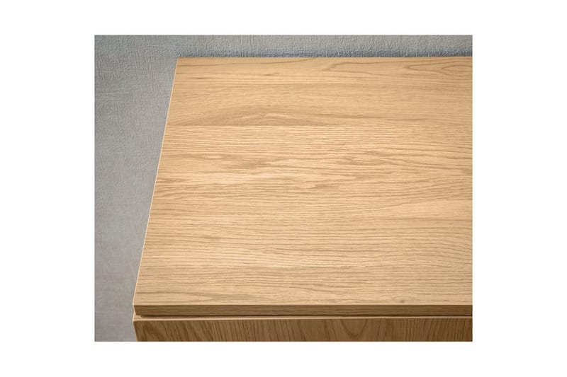 Sideboard Wohnling Folierad spånskiva ekoptik halvcirkel rottingväv look 3 dörrar modern - Möbler - Vardagsrum - Soffbord & vardagsrumsbord - Sidobord & lampbord