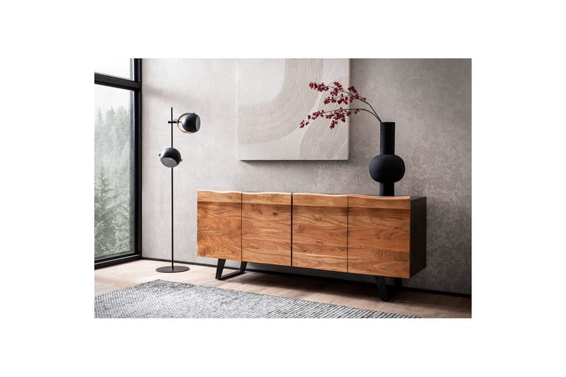 Sideboard Wohnling Massiv trä träd kant 180 cm 4 dörrar industriell - Förvaring - Förvaringsmöbler - Skänkar & sideboards