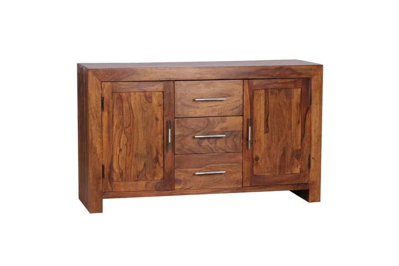 Sideboard Wohnling Massivt trä 118 x 40 cm 2 dörrar 3 lådor lantstil