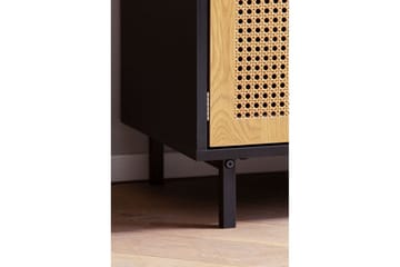 Sideboard Wohnling Melaminbelagd MDF 80 cm 2 dörrar 2 lådor med wienerflätning modern - Möbler - Vardagsrum - Soffbord & vardagsrumsbord - Sidobord & lampbord