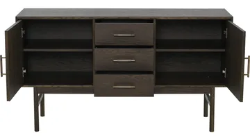 Sideboard Porsvik - Brunlackad ekfaner - Förvaring - Förvaringsmöbler - Skänkar & sideboards