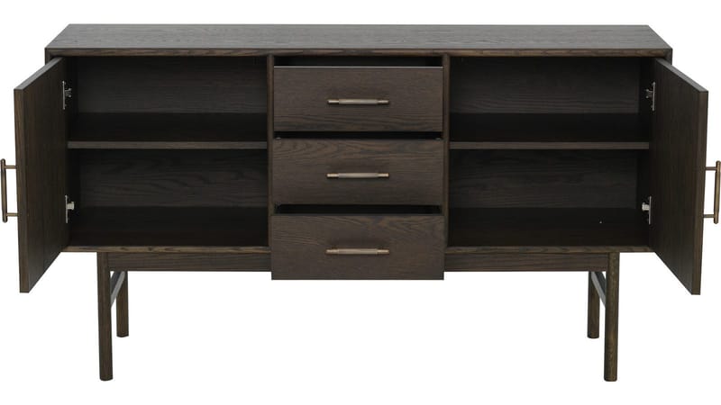 Sideboard Porsvik - Brunlackad ekfaner - Förvaring - Förvaringsmöbler - Skänkar & sideboards