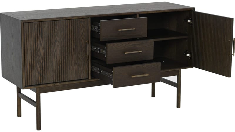 Sideboard Porsvik - Brunlackad ekfaner - Förvaring - Förvaringsmöbler - Skänkar & sideboards