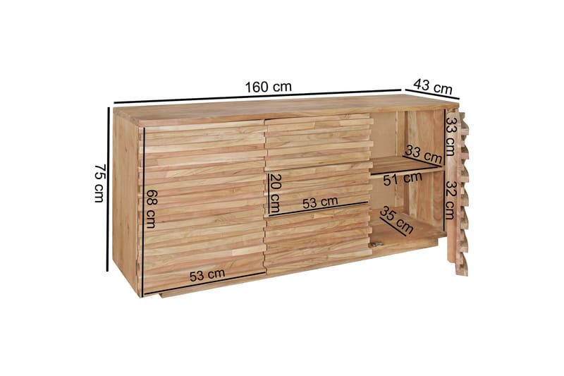 Aggrey Skänk i Trä - Brun - Förvaring - Förvaringsmöbler - Skänkar & sideboards