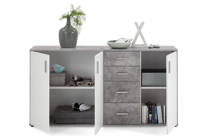 Albi Skänk 160 cm - Grå/Vit - Förvaring - Förvaringsmöbler - Skänkar & sideboards