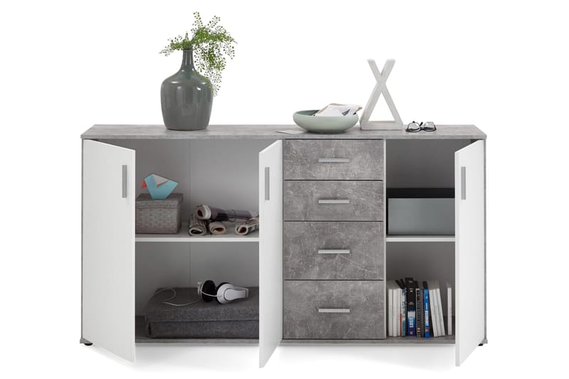 Albi Skänk 160 cm - Grå/Vit - Förvaring - Förvaringsmöbler - Skänkar & sideboards