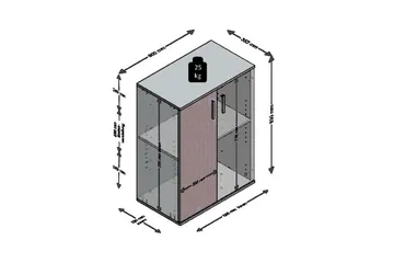 Albi Skänk 60 cm - Grå/Vit - Förvaring - Förvaringsmöbler - Skänkar & sideboards