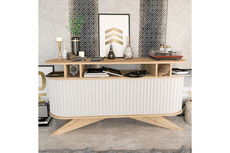 Andifli Sideboard 43x75x150 cm - Ek - Förvaring - Förvaringsmöbler - Skänkar & sideboards