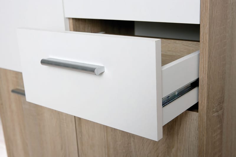 Aragon Skänk 77 cm - Vit/Ljus Ek - Förvaring - Förvaringsmöbler - Skänkar & sideboards