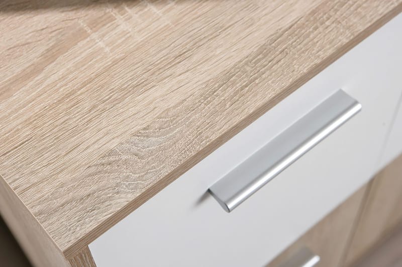 Aragon Skänk 77 cm - Vit/Ljus Ek - Förvaring - Förvaringsmöbler - Skänkar & sideboards