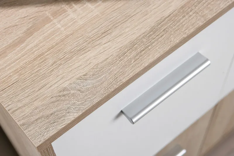 Aragon Skänk 77 cm - Vit/Ljus Ek - Förvaring - Förvaringsmöbler - Skänkar & sideboards