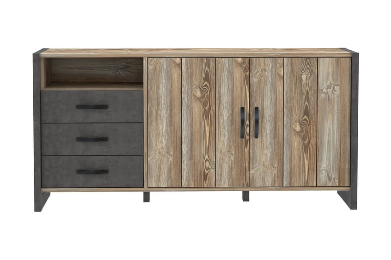 BALESTI Garderob 62x120 cm Brun/Grå - Förvaring - Förvaringsmöbler - Skänkar & sideboards