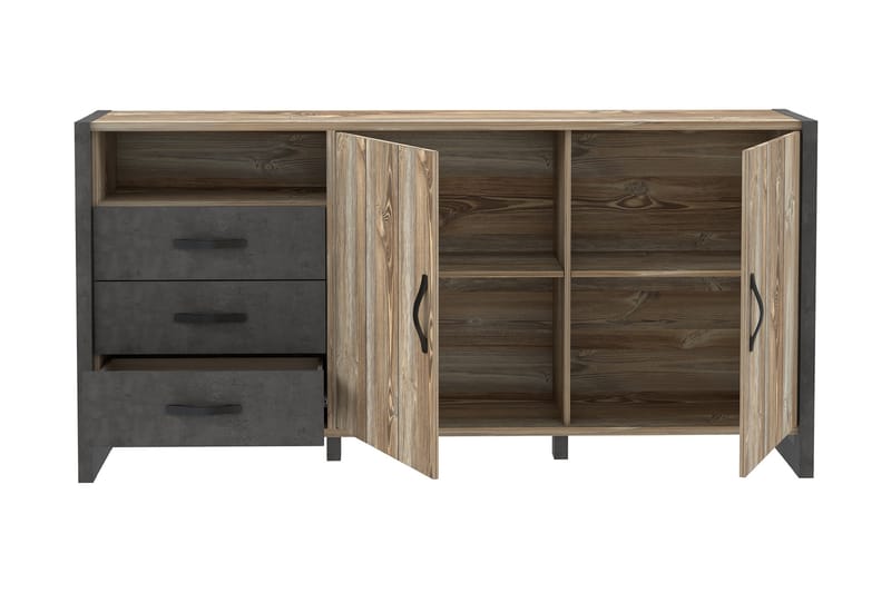 BALESTI Garderob 62x120 cm Brun/Grå - Förvaring - Förvaringsmöbler - Skänkar & sideboards
