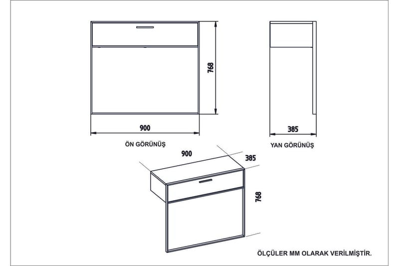Bascle Sideboard 90 cm - Guld|Vit - Förvaring - Förvaringsmöbler - Skänkar & sideboards