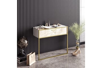 Bascle Sideboard 90 cm i Trä med Metallram - Guld|Vit - Förvaring - Förvaringsmöbler - Skänkar & sideboards